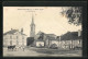 CPA Hortes, La Mairie, L`Eglise  - Autres & Non Classés