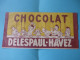 Affichette Originale Pour Le Chocolat Delespaul- Havez - Advertising