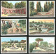 6 Sammelbilder Liebig, Serie Nr.: 1240, Italienische Gärten, Bagnaia, Castello, Caserta, Pratolino, Frascati, Appennio  - Liebig
