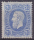 Belgique - N°31 * 20c Léopold II Bleu 1870 - Voir Scans - Dent Manqunate Sur Le Dessus - 1869-1883 Leopold II.