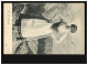 AK Frauen: Frau Im Dirndl Vor Berglandschaft, Nagy-Varad/Budapest  06.02.1912 - Mode