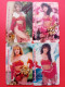 San Francisco Forty Niners Cheerleaders 4 Cards Golden Rush Girl - Original Signature On Card Mint 1000ex (BB0615 - Andere & Zonder Classificatie