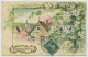 Delcampe - Lot 20 Cartes Gauffrées Fantaisie, Thème Affection Et Amitié (lt9) - Collections & Lots