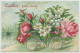 Lot 10 Cartes Gauffrées Fantaisie, Thème Fleurs (lt9) - Colecciones Y Lotes