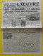 Journal L'Oeuvre Du 22-23 Avril 1941. Pro-allemand Collaboration Marcel Déat Laval Pétain Paris Bombardé - Oorlog 1939-45