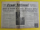 Journal Front National Du 1er Mai 1945 Entrevue Himmler Bernadotte Mussolini Mort épuration Gillet Oléron Facisme - Otros & Sin Clasificación