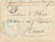 LETTRE FM AMBULANT YENBAY A HANOI 4/9/1909 COLONNE OPERATION DU PHUC-YEN TONKIN - Cartas & Documentos
