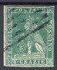 CR.4 VERDE STAMPA TIPOGRAFICA  SASS.14  CON DUE OTTIMI MARGINI USATO  FIRMATO PERITO CV 325+++ - Toscana