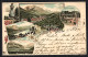 Vorläufer-Lithographie Aussee, 1895, Kaiser Franz Joseph Bad, Grundlsee, Panorama  - Autres & Non Classés