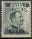 REGNO COLONIE EGEO CARCHI 1916 FRANCOBOLLO C. 20 SU C. 15 SOPRASTAMPA 'KARKI' NUOVO MNH ** SASSONE 8 - Aegean (Carchi)