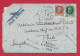 !!! LETTRE PAR AVION DE L'ISLE-JOURDAIN POUR THIÈS, SÉNÉGAL DE 1942, RELATIONS POSTALES SUSPENDUES - 1927-1959 Cartas & Documentos