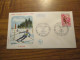 FDC - 1er Jour - France - 1969 - Grenoble - Jeux Olympiques - Le Slalom - 1960-1969