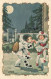 N°25010 - Carte Illustrateur Italien - Pierrot Avec Une Mandoline Faisant Le Baise-main à Colombine - Altri & Non Classificati