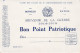 9.5x15 BON POINT PATRIOTIQUES Caisse  Des Ecoles Du Xe Arron De Paris Souvenir 1914-1918 (b.bur Theme) - Ohne Zuordnung