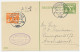 Briefkaart G. 222 / Bijfrankering Groningen - Amsterdam 1928 - Postwaardestukken