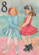 ALLES GUTE ZUM GEBURTSTAG 8 Jährige MÄDCHEN KINDER Vintage Postal CPSM #PBT911.DE - Birthday