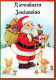 WEIHNACHTSMANN SANTA CLAUS TIERE WEIHNACHTSFERIEN Vintage Postkarte CPSM #PAK492.DE - Santa Claus