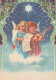 ENGEL WEIHNACHTSFERIEN Feiern & Feste Vintage Ansichtskarte Postkarte CPSM #PAH863.DE - Angeli