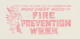 Meter Top Cut USA 1961 Fire Preventing Week - Fire Is The Fifth Horseman - Religion - Brandweer