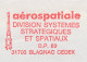 Meter Cover France 1987 Aerospatiale - Strategic Systems Division - Rocket - Sterrenkunde