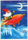 PAPÁ NOEL Feliz Año Navidad Vintage Tarjeta Postal CPSM #PBL543.ES - Santa Claus