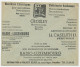 Postal Cheque Cover Belgium 1936 Indian - Car - Pontiac - Radio Luxembourg - Refrigerator - Indianen