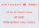 Meter Cover France 2003 Air Canada - Cargo - Flugzeuge