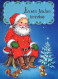 PAPÁ NOEL NAVIDAD Fiesta Vintage Tarjeta Postal CPSM #PAK626.ES - Santa Claus