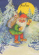 PÈRE NOËL Bonne Année Noël Vintage Carte Postale CPSM #PBL544.FR - Santa Claus