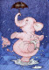 ELEFANTE Animales LENTICULAR 3D Vintage Tarjeta Postal CPSM #PAZ147.ES - Éléphants