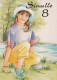 HAPPY BIRTHDAY 8 Year Old GIRL CHILDREN Vintage Postal CPSM #PBT908.GB - Anniversaire