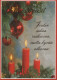 Happy New Year Christmas CANDLE Vintage Postcard CPSM #PAW282.GB - Nouvel An