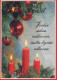 Happy New Year Christmas CANDLE Vintage Postcard CPSM #PAW282.GB - Nouvel An