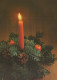 Happy New Year Christmas CANDLE Vintage Postcard CPSM #PAV494.GB - Neujahr