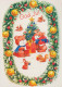 Happy New Year Christmas TEDDY BEAR Vintage Postcard CPSM #PAU853.GB - Nieuwjaar