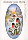 Happy New Year Christmas Vintage Postcard CPSM #PAT800.GB - Nieuwjaar