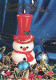 Happy New Year Christmas SNOWMAN Vintage Postcard CPSM #PAU112.GB - Neujahr