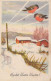 Buon Anno Natale UCCELLO Vintage Cartolina CPSMPF #PKD340.IT - Neujahr