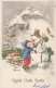 Buon Anno Natale PUPAZZO Vintage Cartolina CPSMPF #PKD834.IT - Nouvel An