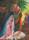 Vergine Maria Madonna Gesù Bambino Natale Religione Vintage Cartolina CPSM #PBP983.IT - Jungfräuliche Marie Und Madona