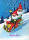 Buon Anno Natale GNOME Vintage Cartolina CPSM #PBL747.IT - Nouvel An