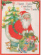 BABBO NATALE Buon Anno Natale Vintage Cartolina CPSM #PBL228.IT - Santa Claus