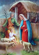 Vergine Maria Madonna Gesù Bambino Natale Religione Vintage Cartolina CPSM #PBB885.IT - Vierge Marie & Madones