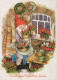 BABBO NATALE Natale Vintage Cartolina CPSM #PAK062.IT - Santa Claus
