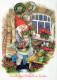 BABBO NATALE Natale Vintage Cartolina CPSM #PAK062.IT - Santa Claus