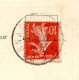Carte  Dollfus Mieg Cachet Dornach Sur Semeuse Avec Raccord - Manual Postmarks