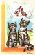 K1005 - CHATS - OISEAUX - L'ENVIE - Cats