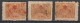 1925 - ROYAUME NEDJED (ARABIE SAOUDITE) - YVERT N°6 * MH SURCHARGE ROUGE/NOIRE/VIOLETTE (MICHEL 1a+c/d) COTE Mi = 88 EUR - Arabia Saudita