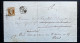 N°13 10c BISTRE NAPOLEON / DOULEVANT POUR PARIS / 10 AVRIL 1861 / LSC / ARCHIVE DE CHAZELLES - 1849-1876: Période Classique