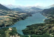 (RECTO / VERSO) LE LAC ARTIFICIEL FORME PAR LE BARRAGE DE MONTEYNARD - VUE AERIENNE - CPSM GF NON VOYAGEE - Sonstige & Ohne Zuordnung